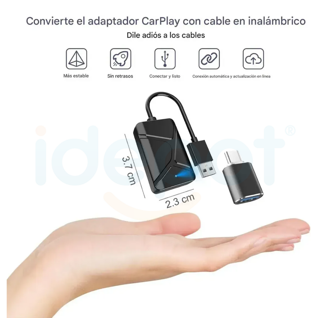 Adaptador Inalámbrico Apple Carplay y Android Auto