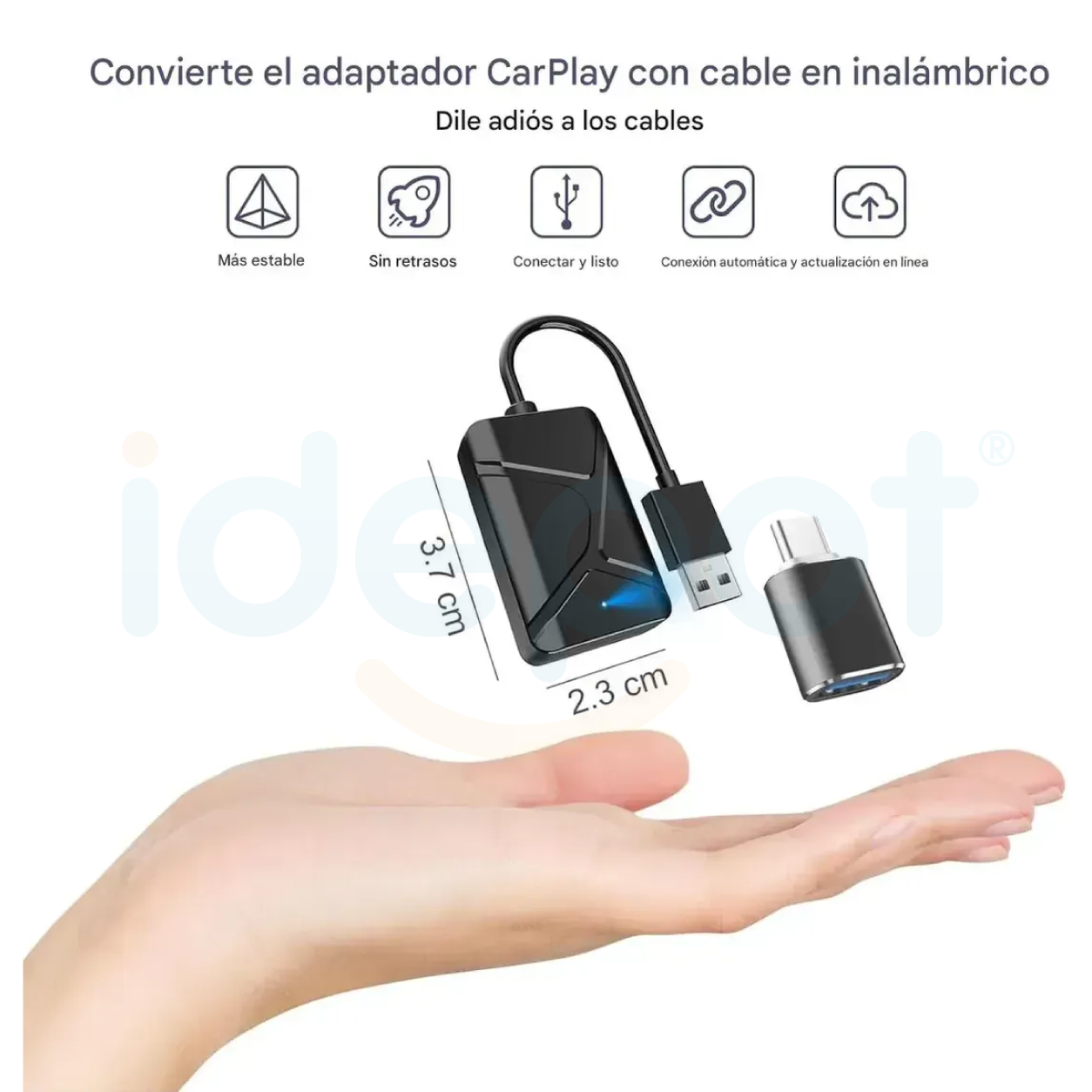Adaptador Inalámbrico Apple Carplay y Android Auto