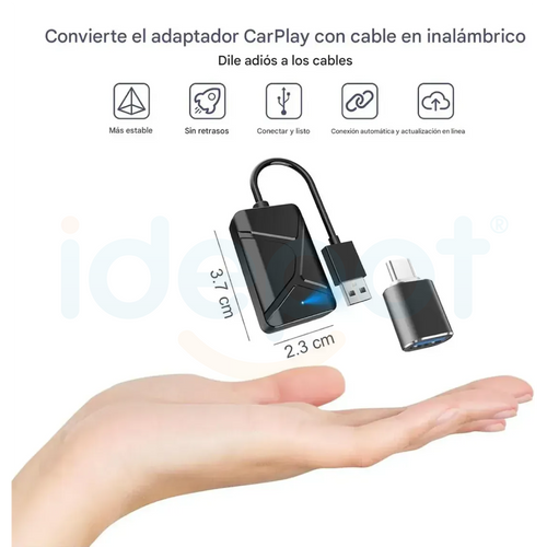 Adaptador Inalámbrico Apple Carplay y Android Auto