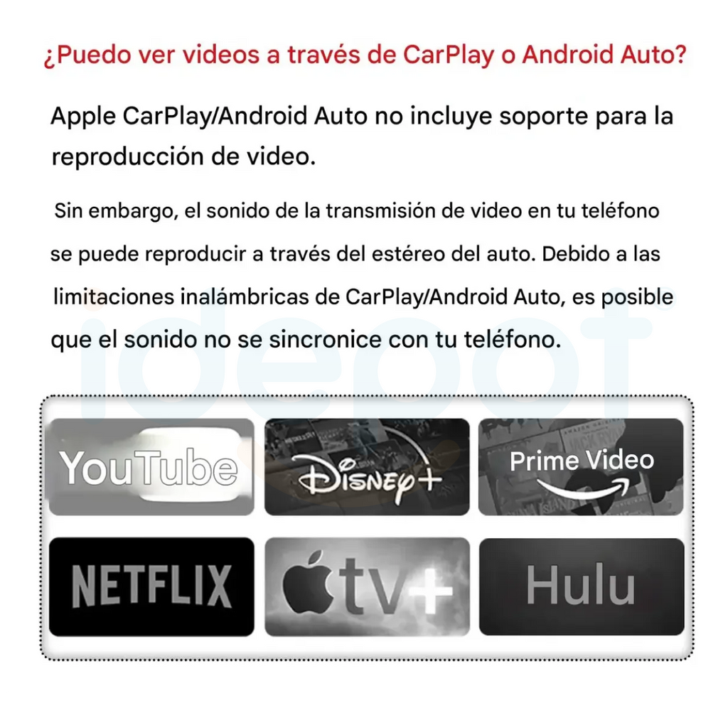 Adaptador Inalámbrico Apple Carplay y Android Auto