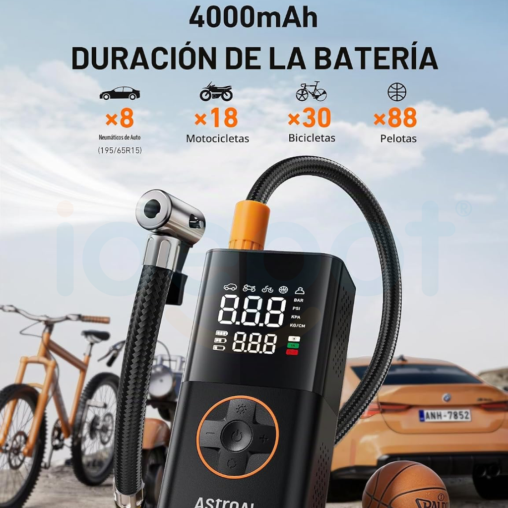 Compresor Inflador Portatil de llantas 150PSI