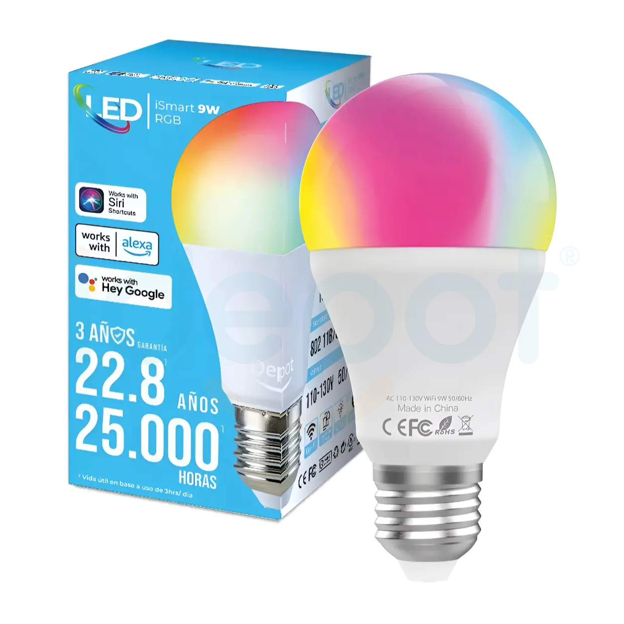 Foco inteligente wifi RGB